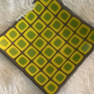 Square Green Grey Yellow Trinket Plate